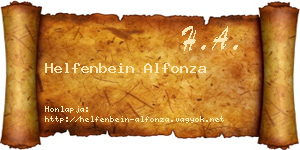 Helfenbein Alfonza névjegykártya
